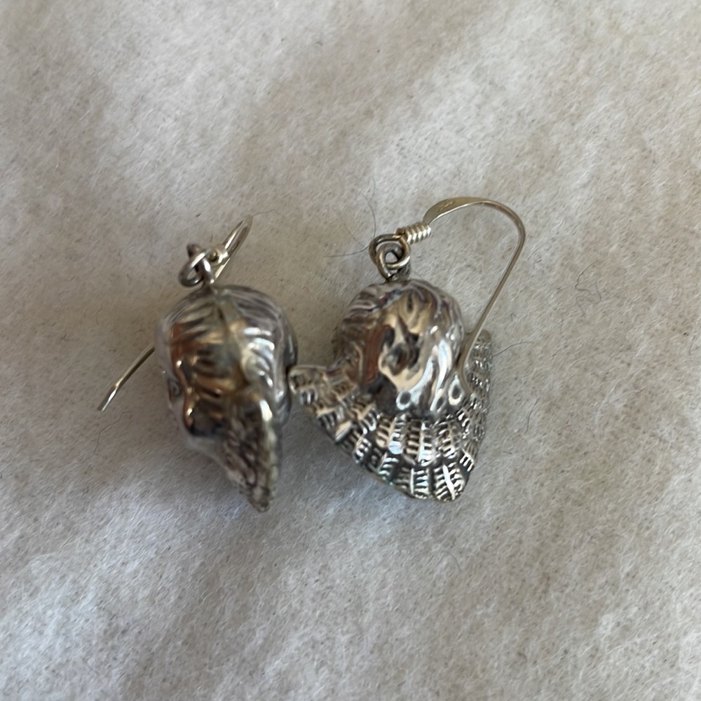 Vintage Sterling Silver Cupid Earrings - Picture 3 of 5